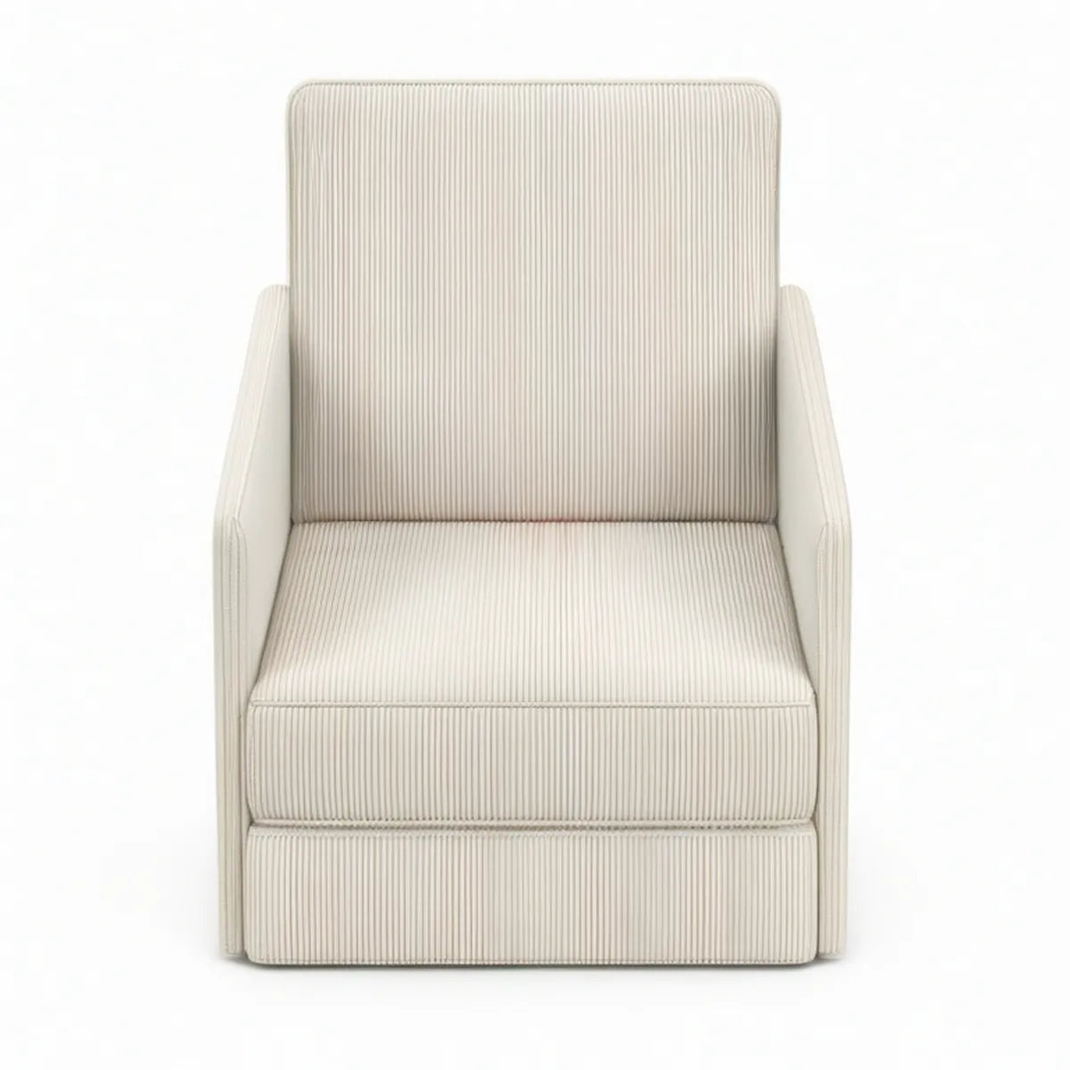 Ivory Corduroy Upholstered Armchair, 30 in W x 34 in D x 38 in H